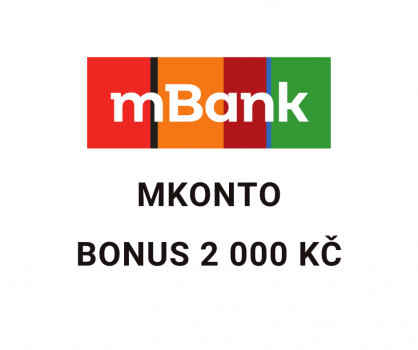 mBank mKonto bonus 2000 Kč - slevový kód, slevy a akce