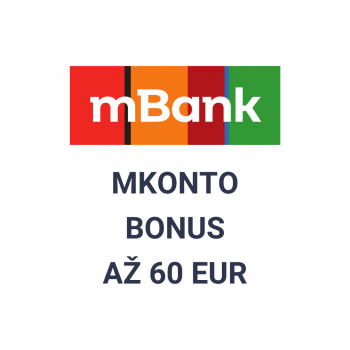 Účet mKonto bonus až 60 EUR (akcia mBank.sk 2022)