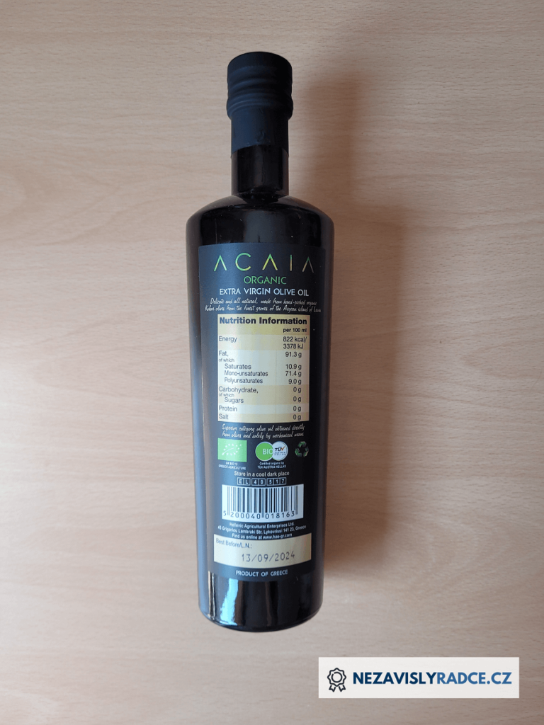Bio olivový olej Kolovi složení PraveBio recenze a zkušenosti