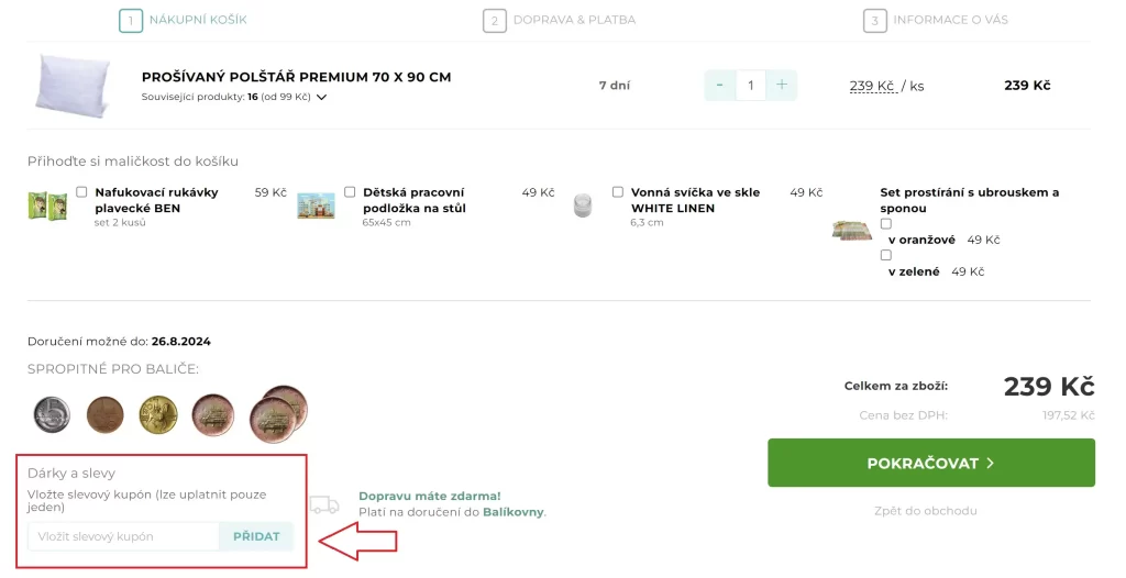 Výprodej povlečení slevový kód košík