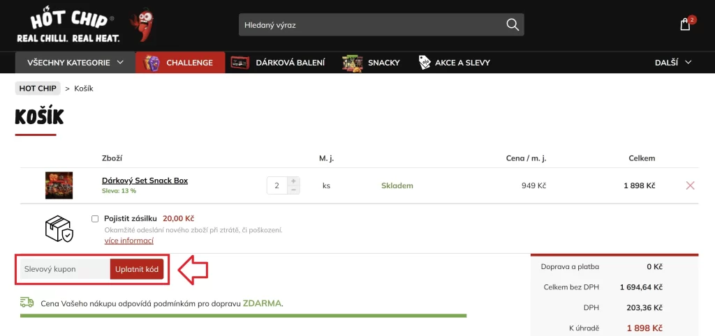 HOT CHIP slevový kupón