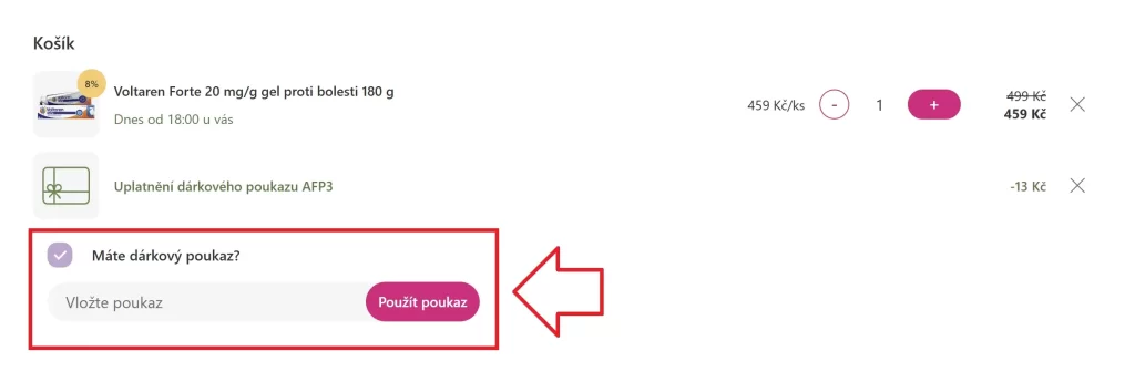 Pilulka dárkový poukaz