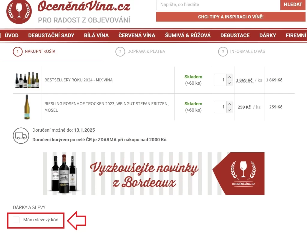 Oceněná Vína slevový kupón