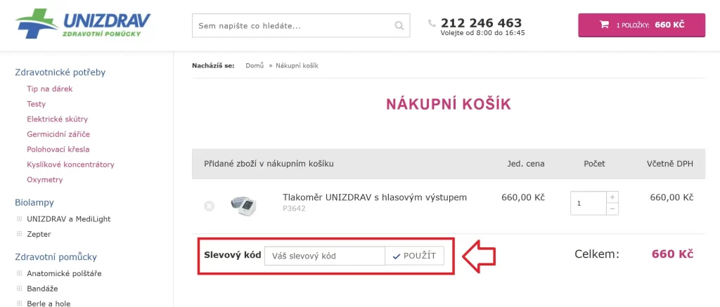 Unizdrav slevový kupón