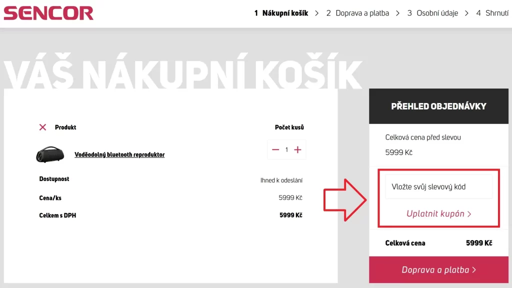 Sencor slevový kupón