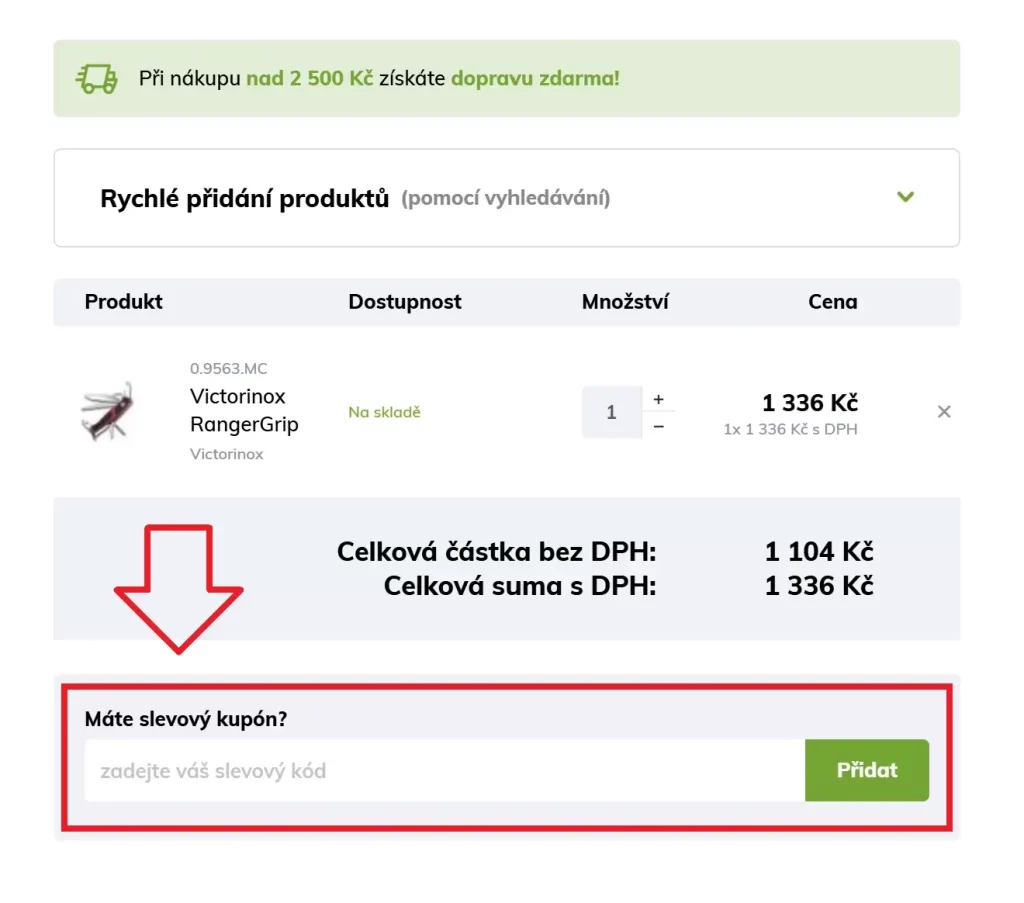Knifestock slevový kupón