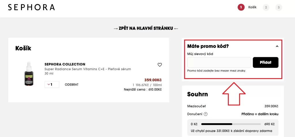 SEPHORA promo kód