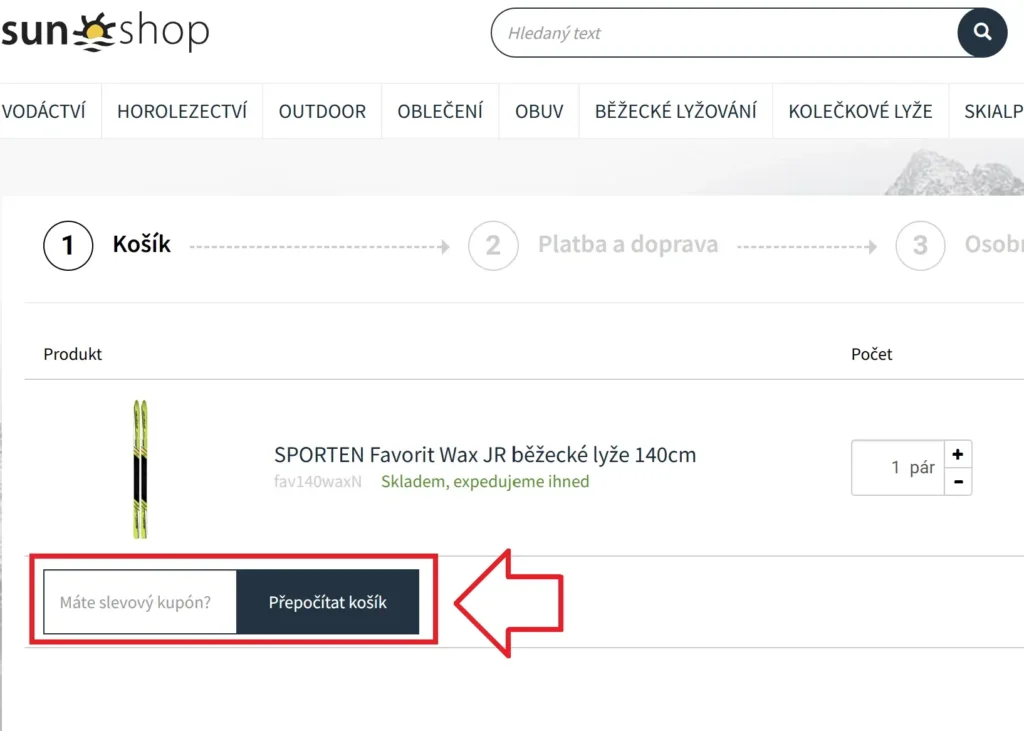 Sunshop slevový kupón