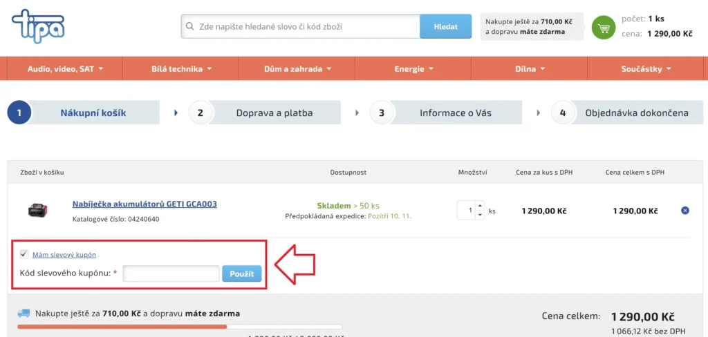 TIPA slevový kupón