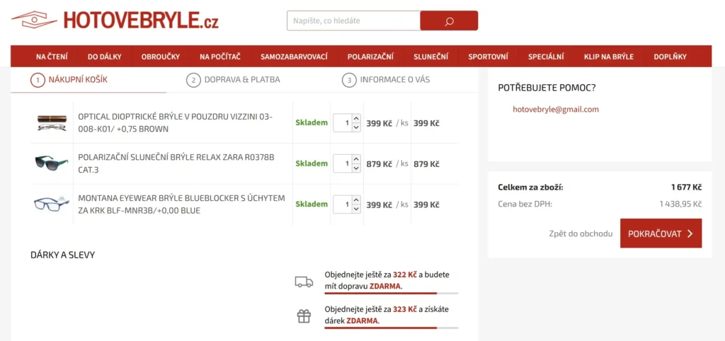 Hotové brýle zkušenosti