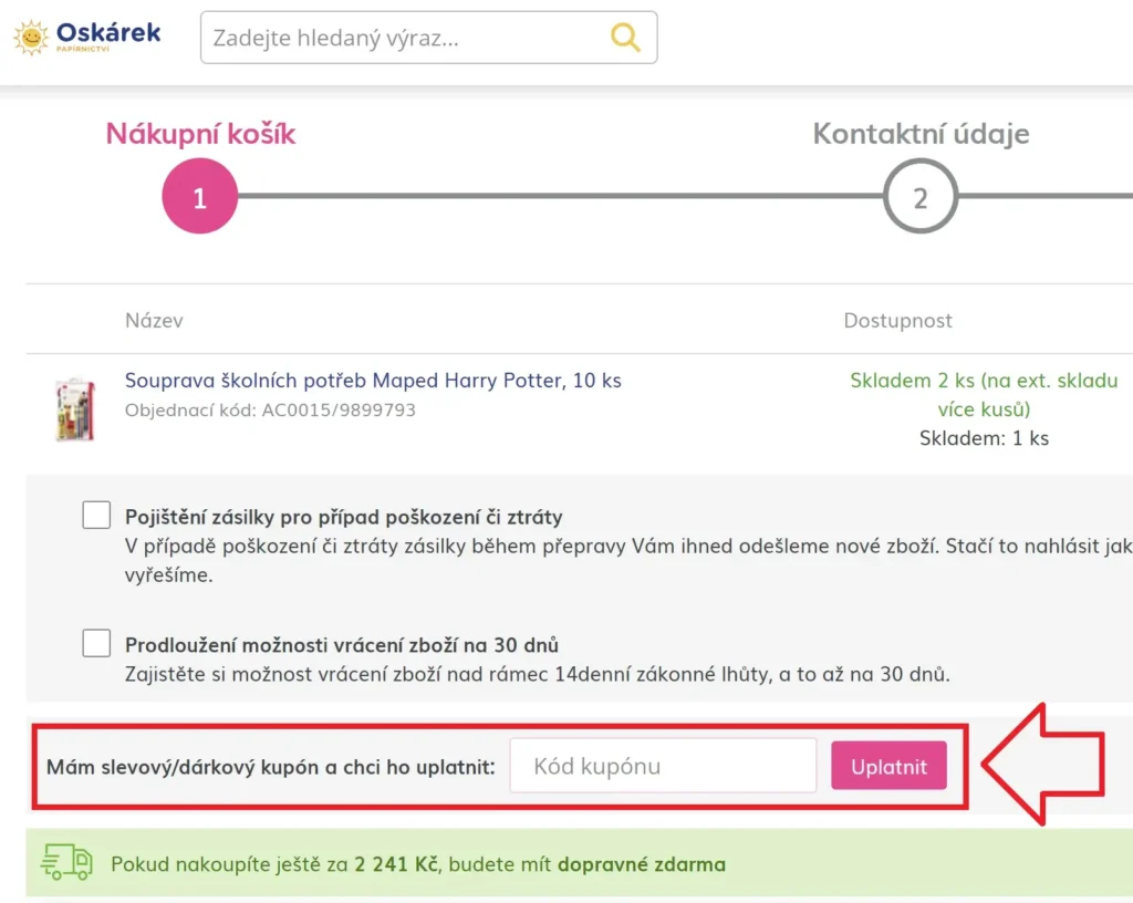 Papírnictví Oskárek slevový kupón
