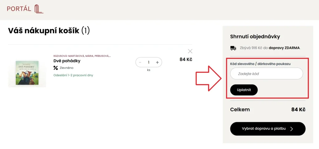 Portál slevový kupón