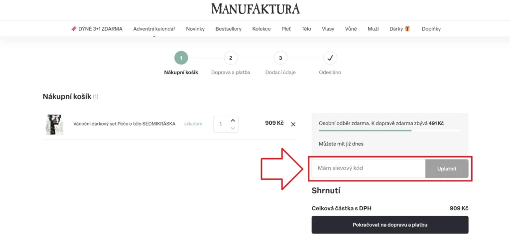 Manufaktura slevový kupón