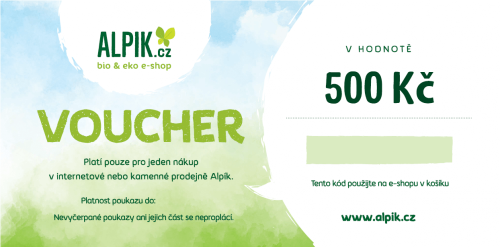 Dárkový poukaz na bio produkty a doplňky stravy