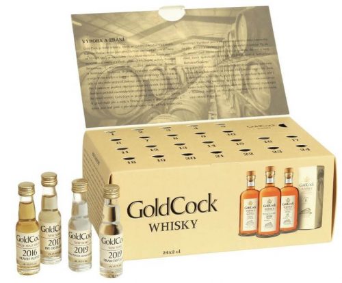 Degustační kalendář whisky Gold Cock 24 x 0,02l 